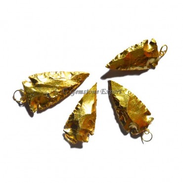 Fully Gold Plated Arrowheads Pendants